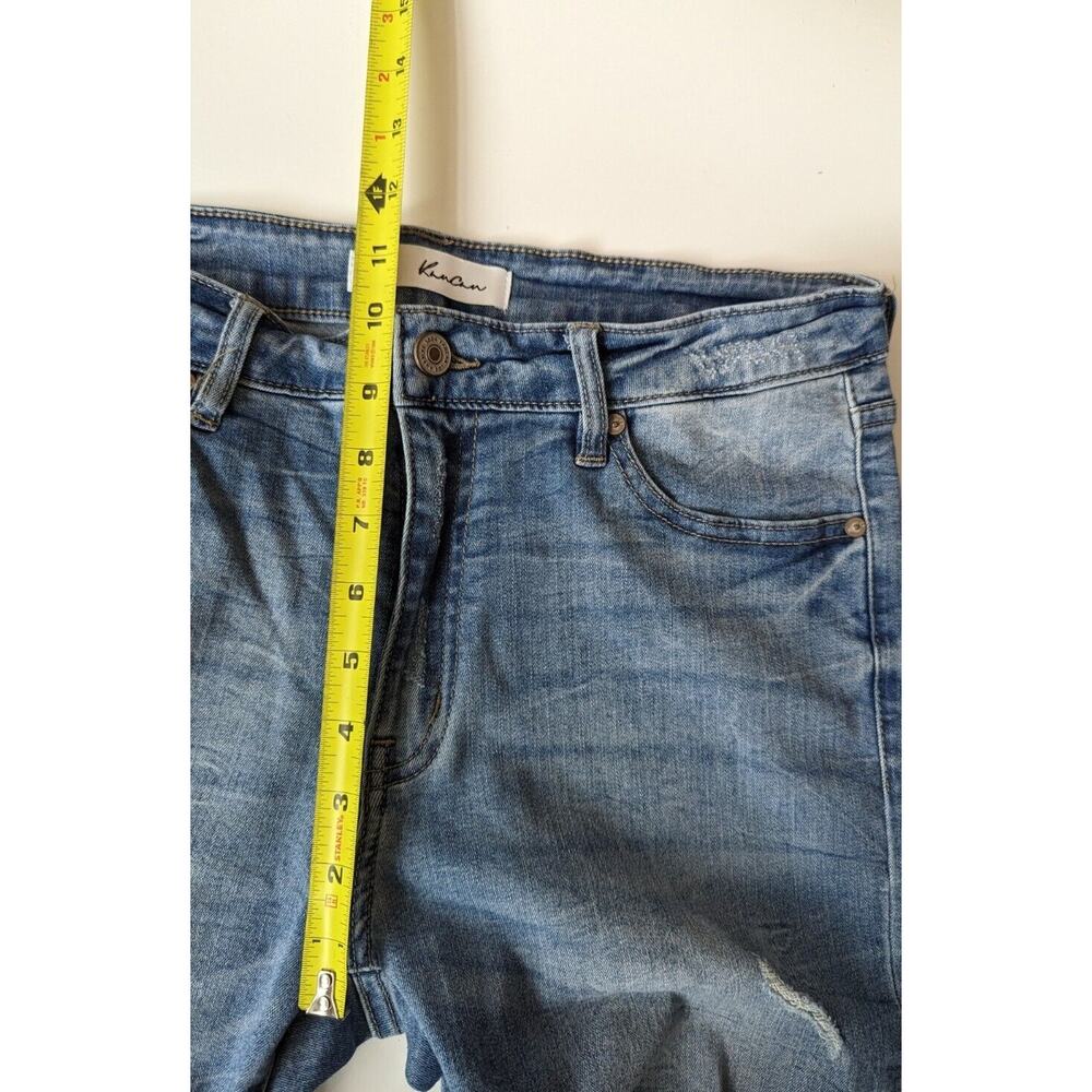 Kancan Jeans Size 30 Raw Hem Bottom Ripped Distressed High Rise - Picture 9 of 10